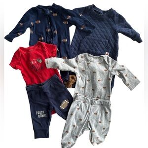 Football Themed Baby Boy Bundle 0-3 Months